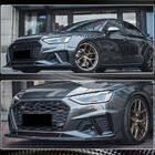 Audi A4 B9 2015-2024 Frontstoßstangen-Lippe Lip V1 (für S-Line Sedan 2019-2024, Carbon) Foto 5