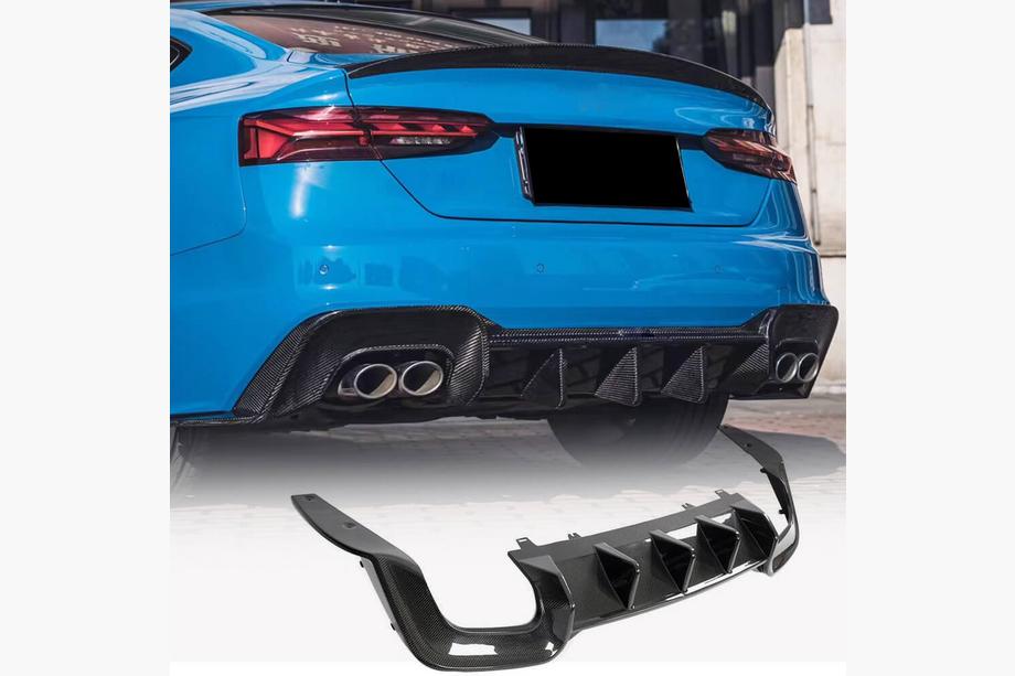 Audi A5 2016-2025 Heckdiffusor V2 (für S-Line 2021-2025, Carbon) Image