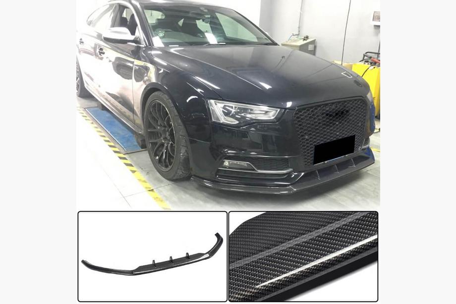 Audi A5 2007-2015 Frontspoiler Lippe V3 für S-Line 2012-2015 Carbon Image