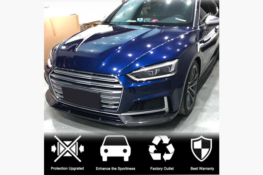 Audi A5 2016-2025 Frontlippe Stoßstange Lip (für S-Line Coupe/Cabriolet 2016-2020, Carbon) Foto 4