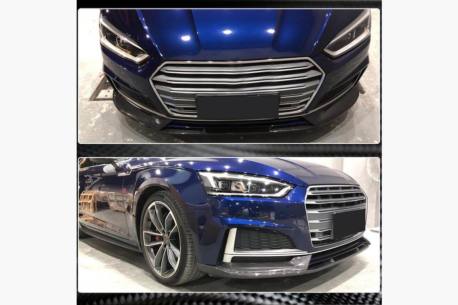 Audi A5 2016-2025 Frontlippe Stoßstange Lip (für S-Line Coupe/Cabriolet 2016-2020, Carbon) Foto 5