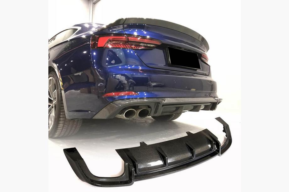 Audi A5 2016-2025 Heckstoßstangendiffusor (für S-Line 2016-2020, Kunststoff) Image