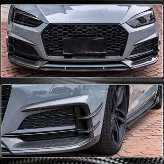 Frontstoßstangen Flap V2 Aufsätze (für S-Line 2016-2020, Carbon) Foto 4