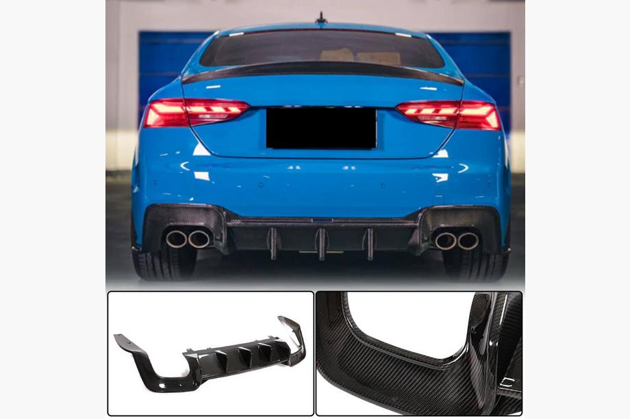 Audi A5 2016-2025 Heckdiffusor V1 (für S-Line 2021-2025, Carbon) Image