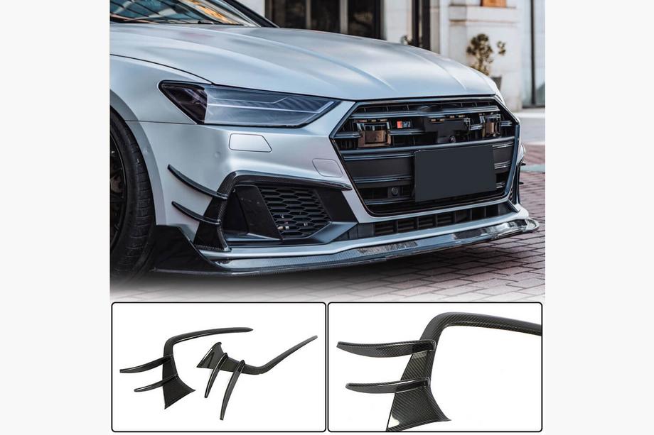 Audi A7 2018- Frontstoßstangen Abdeckungen (für S-Line 2018-2022, Carbon) Image