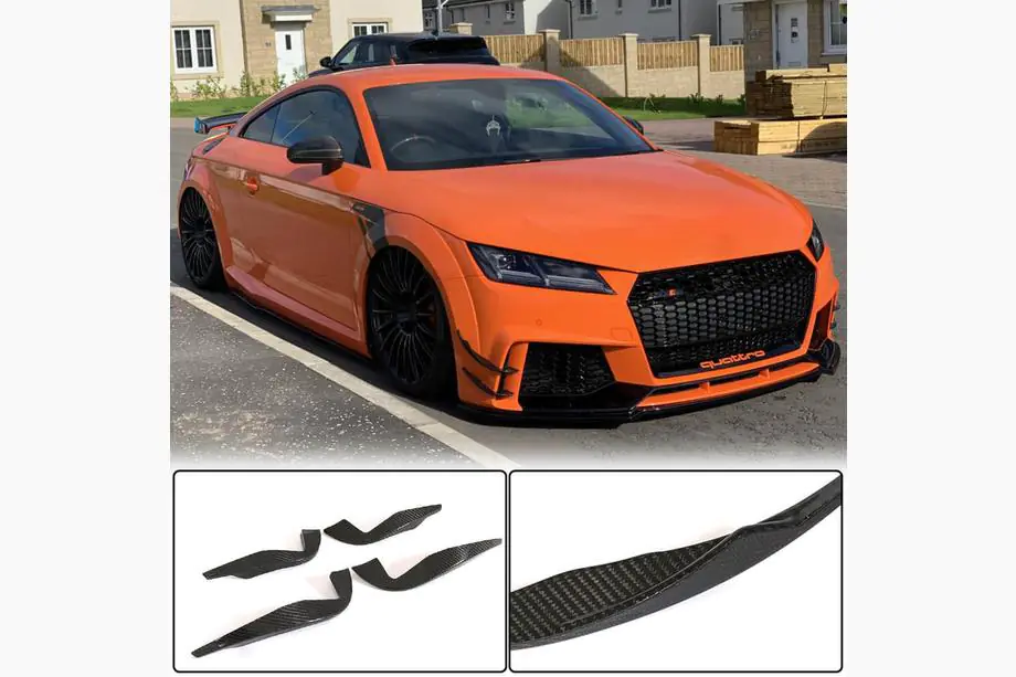 Audi TT 2014-2023 Seitliche Aufsätze für Frontstoßstange (für RS, 2016-2019, Carbon) Image