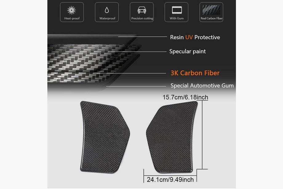 Audi TT 2014-2023 Heckstoßstangen Flaps Aufsätze (für S-line/TTS/TTRS, 2014-2019, Carbon) Foto 6