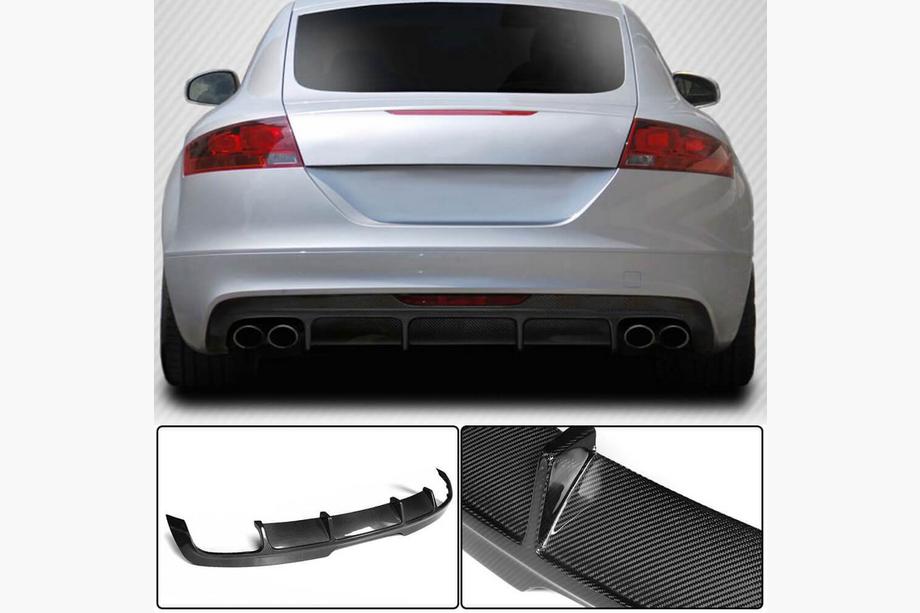 Audi TT 2006-2014 Heckstoßstangendiffusor (Kunststoff) V1 Image