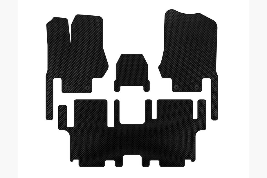 Nissan Quest 2011-2017 EVA Fußmatten (2 Reihen, 7-Sitzer, Schwarz) Image