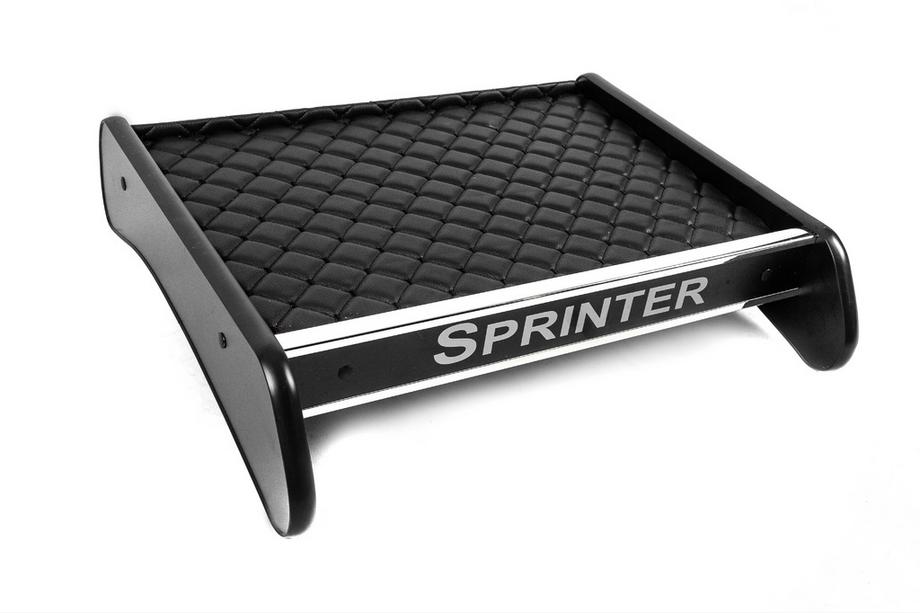 Mercedes Sprinter W907/W910 2018- Ablagebrett für Armaturenbrett (Schwarz mit schwarzer Naht) Image