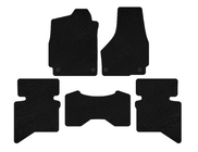 Dodge RAM (DS/DJ/D2) 2009–2024 Textil Fußmatten Premium (2009+, 5-Sitzer/Doppelkabine, Schwarz) Foto 1