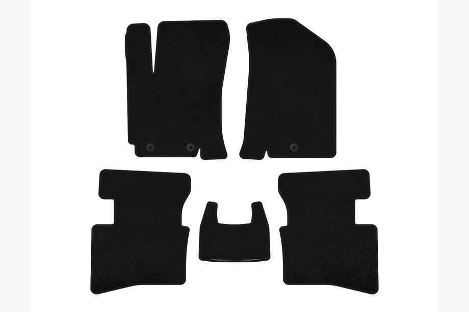 Kia Rio 2012-2017 Textil Fußmatten Premium V2 (Schwarz) Image