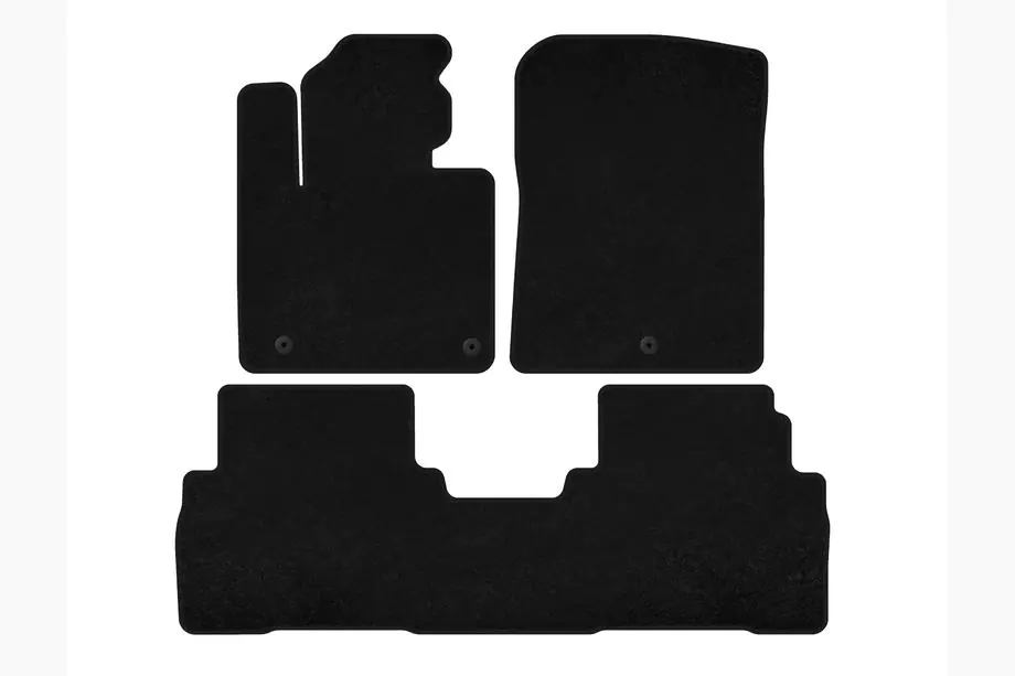 Kia Sorento III UM 2014-2020 Textil Fußmatten Premium (2 Reihen, 7-Sitzer, Schwarz) Image