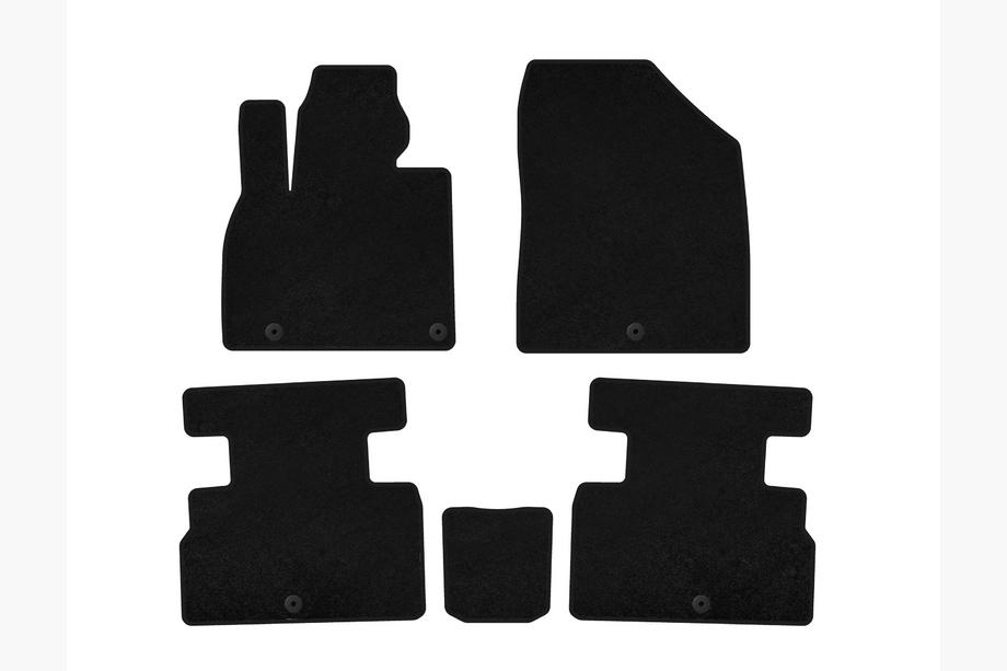 Kia Stonic 2017- Textil Fußmatten Premium (2 Reihen, 7-Sitzer, Schwarz) Image