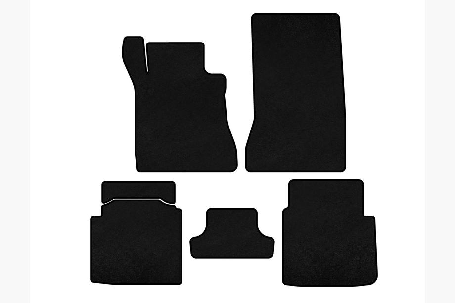 Mercedes S-class W126 1979-1991 Textil Fußmatten Premium (SD, Kurzbasis, Schwarz) Image