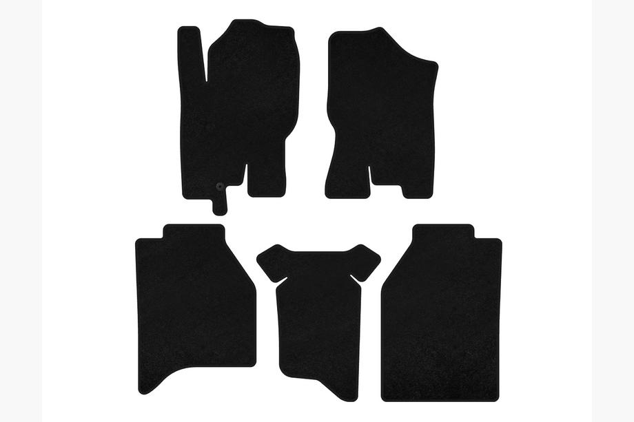 Nissan Navara 2006-2015 Premium Textil-Fußmatten (ohne Staufächer, schwarz) Image