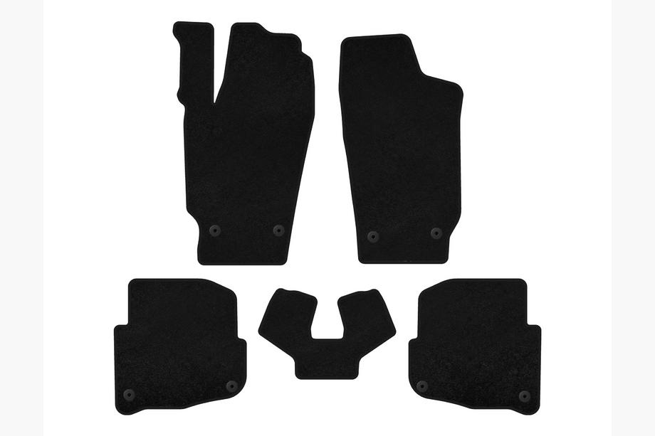 Skoda Fabia 2000-2007 Textil-Fußmatten Premium (SD, Schwarz) Image