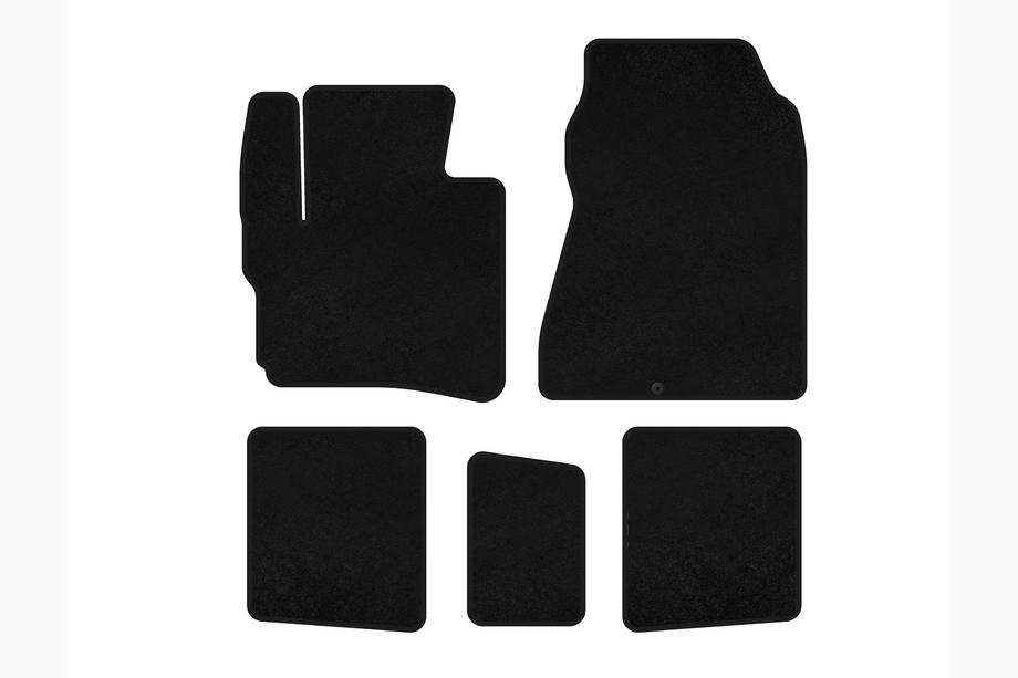 Toyota IQ 2008-2015 Textil-Fußmatten Premium (HB, Schwarz) Image