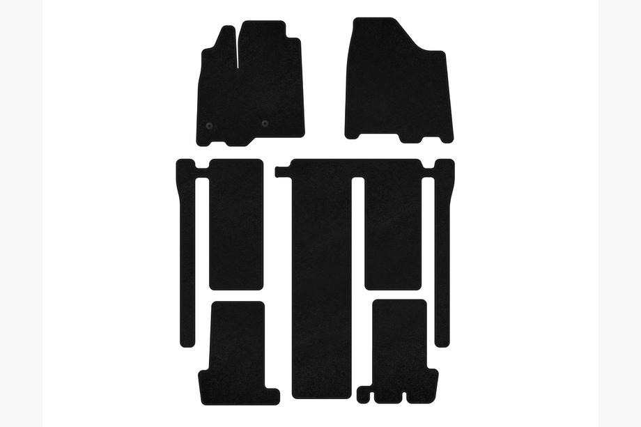 Toyota Sienna 2010-2020 Textil Fußmatten Premium (3 Reihen, schwarz) Image