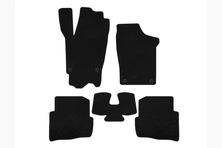 Volkswagen Fox 2003-2021 Textil Fußmatten Premium (HB, 3-Türer, Schwarz) Image