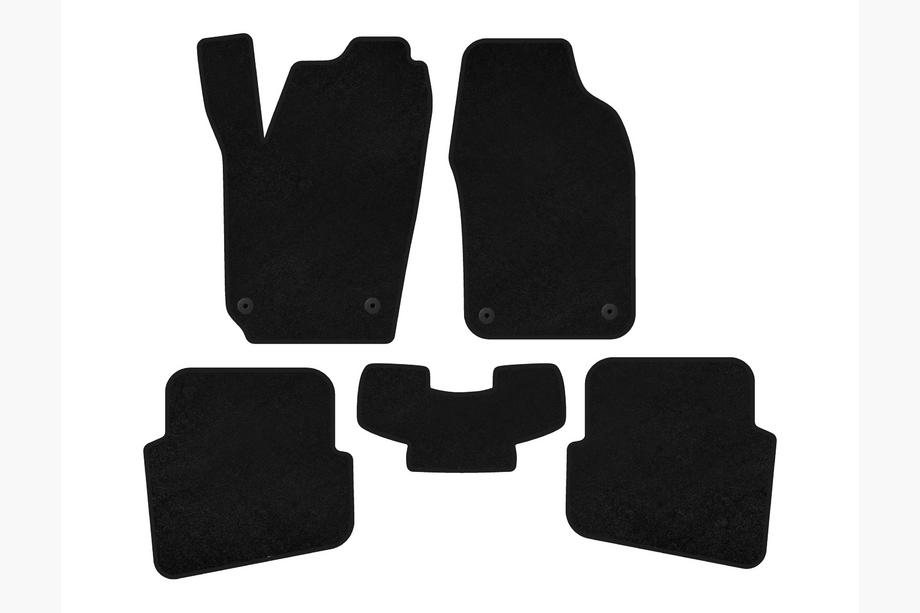 Volkswagen Polo 2001-2009 Textil Fußmatten Premium (HB, 3/5-türig, Schwarz) Image