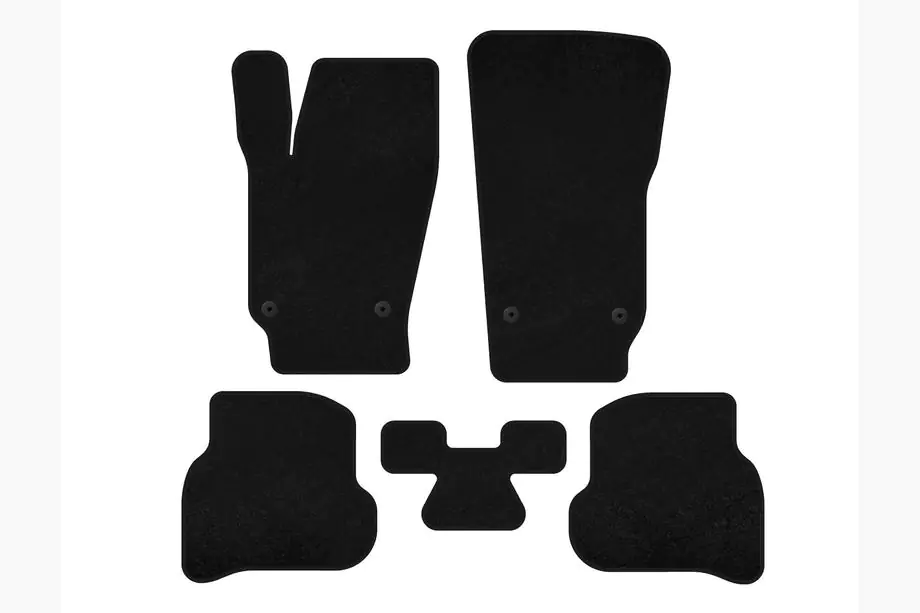 Volkswagen Polo 2010-2017 Textil Fußmatten Premium (HB, 3/5-türig, Schwarz) Foto 1