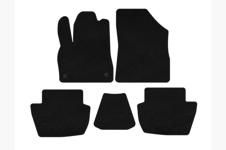 Citroen DS-5 2011-2015 Textil Fußmatten Classic (HB, Hybrid/Automatik, Schwarz) Image