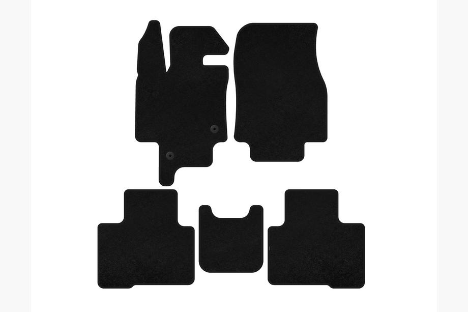 Toyota Highlander 2019- Textil Fußmatten Classic (2 Reihen, 7-Sitzer, Schwarz) Image