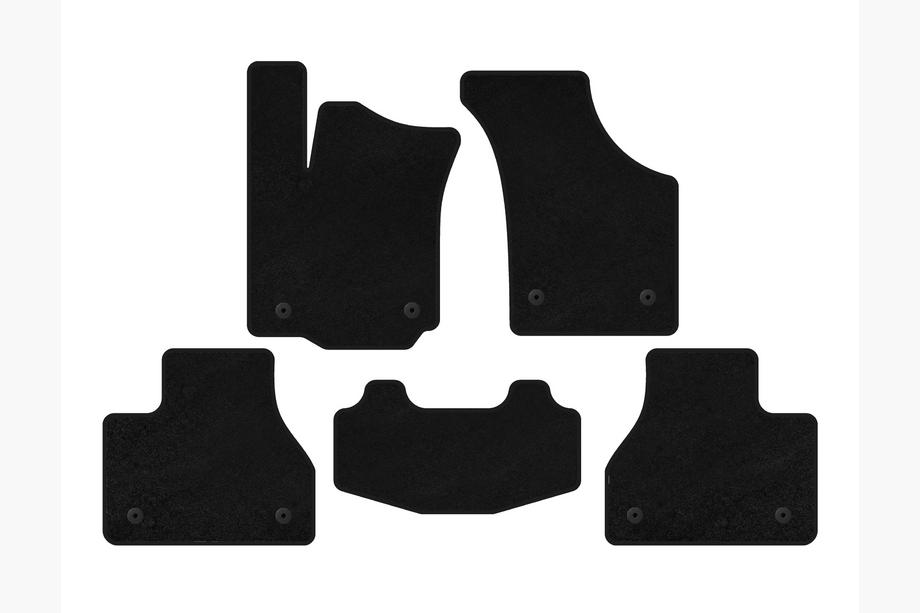 Volkswagen Phaeton 2002-2016 Textil Fußmatten Classic (SD, Kurzer Radstand, Schwarz) Foto 1
