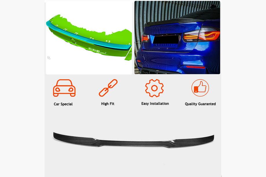 BMW 3 Series F30/F31 2012-2019 Spoiler M4-Style V3 (für F30/F80, Carbon) Foto 3