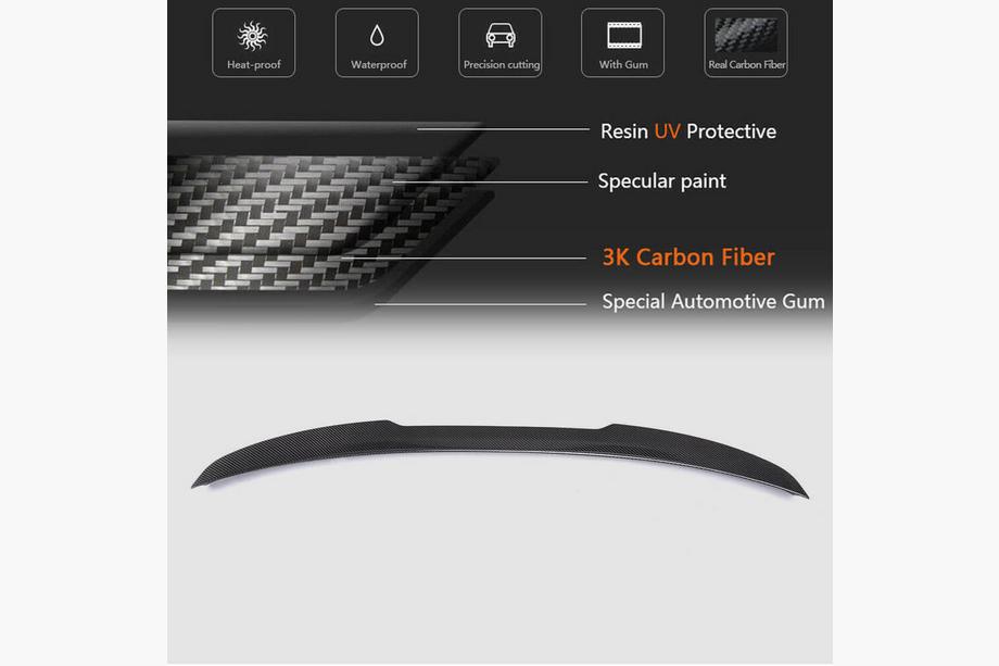 BMW 3 Series F30/F31 2012-2019 Spoiler M4-Style V3 (für F30/F80, Carbon) Foto 7