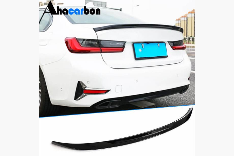 BMW 3 Series G20/G21 2018- Heckspoiler Kofferraum Glossy Schwarz ABS V3 (SD) Foto 1