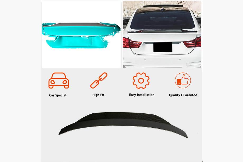 BMW 4 Series F32/F33/F36 2012-2020 Kofferraumdeckel Spoiler Carbon V2 (für F36) Foto 2
