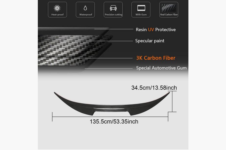 BMW 8 Series G14/G15/G16 2018- PSM-Style Heckspoiler (für G14/F91, Carbon) Foto 5