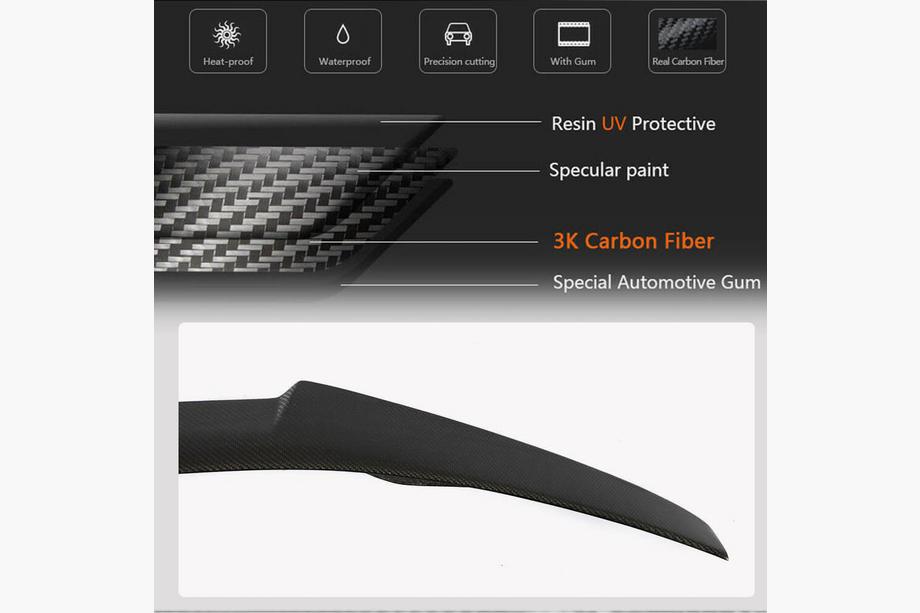 BMW 4 Series F32/F33/F36 2012-2020 Spoiler M4-Style V2 (für F82, Carbon) Foto 3