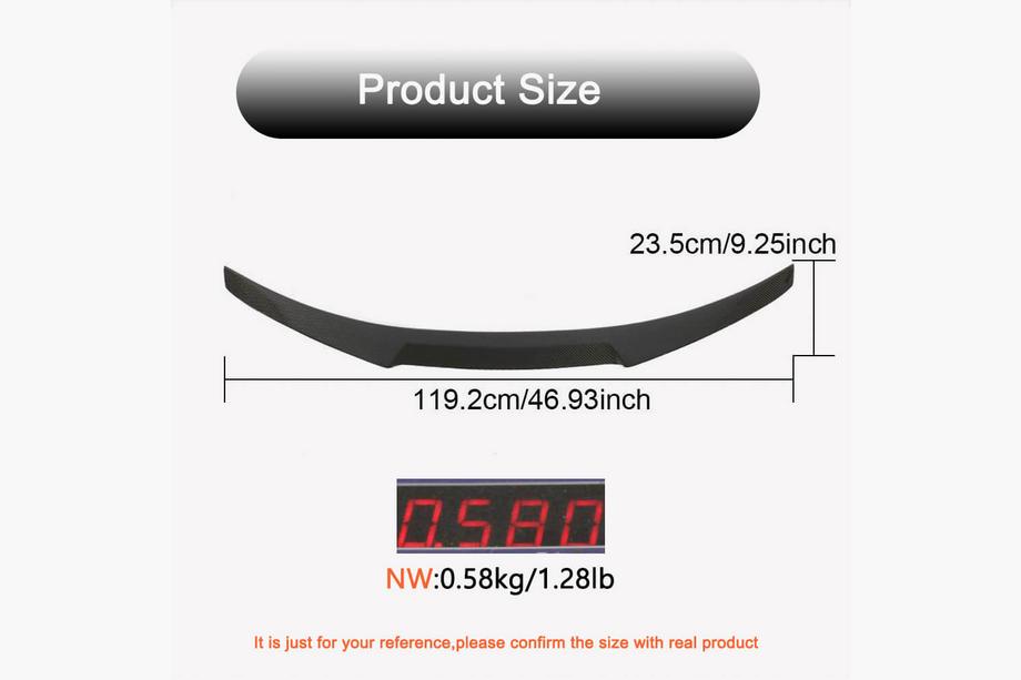 BMW 4 Series F32/F33/F36 2012-2020 Spoiler M4-Style V2 (für F82, Carbon) Foto 4
