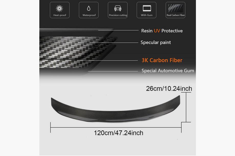 BMW 4 Series F32/F33/F36 2012-2020 Kofferraumdeckel Spoiler Carbon V7 (für F82) Foto 5