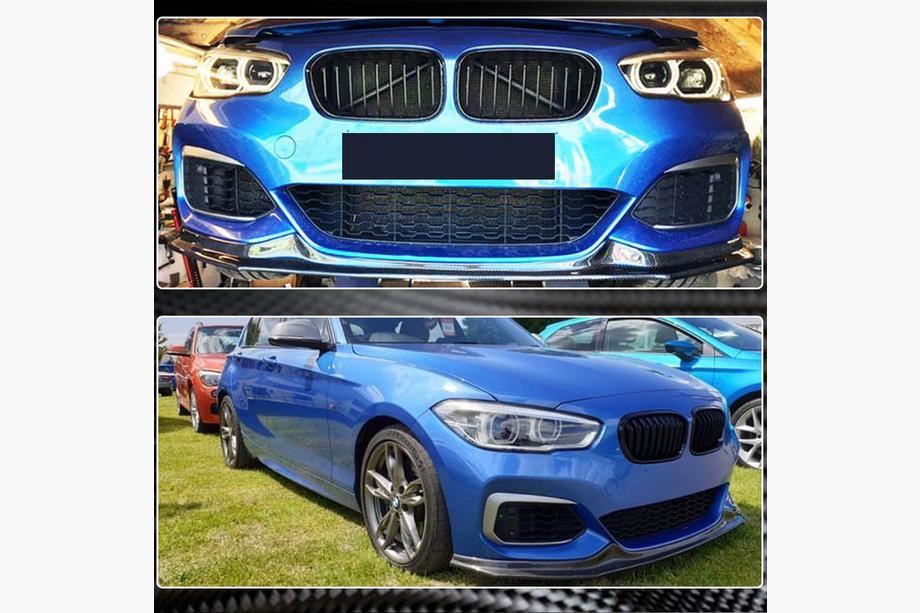 BMW 1 Series F20/F21 2011-2019 Frontspoiler Lippe V3 für M-Sport 2015-2019, Carbon Foto 4