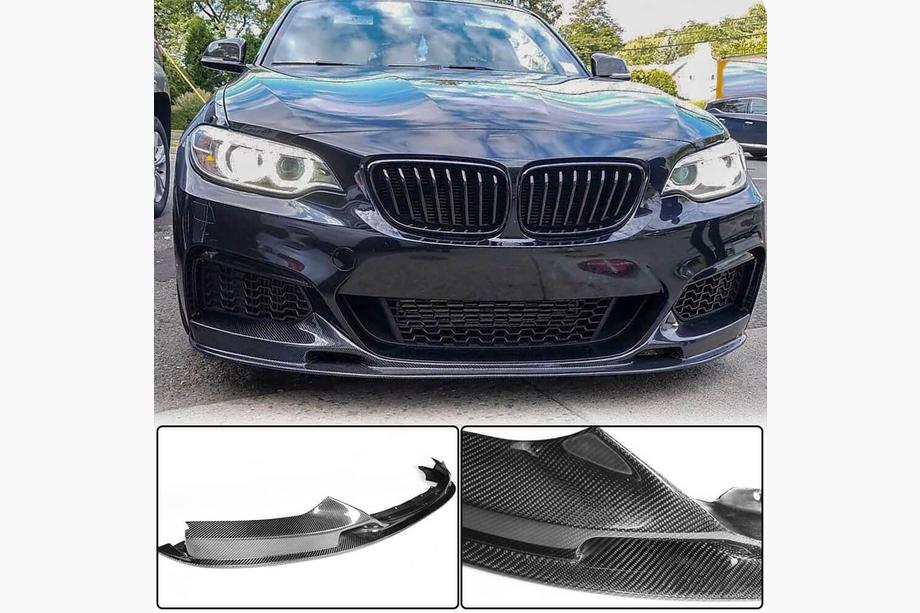 BMW 2 Series F22/F23 2014-2021 Frontstoßstangenlippe V2 (für F22/23 M-Sport, Carbon) Foto 2