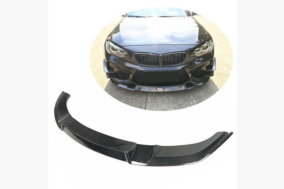 BMW 2 Series F22/F23 2014-2021 Frontstoßstange Lippe V5 Aufsatz (für F87 M2, Carbon) Image