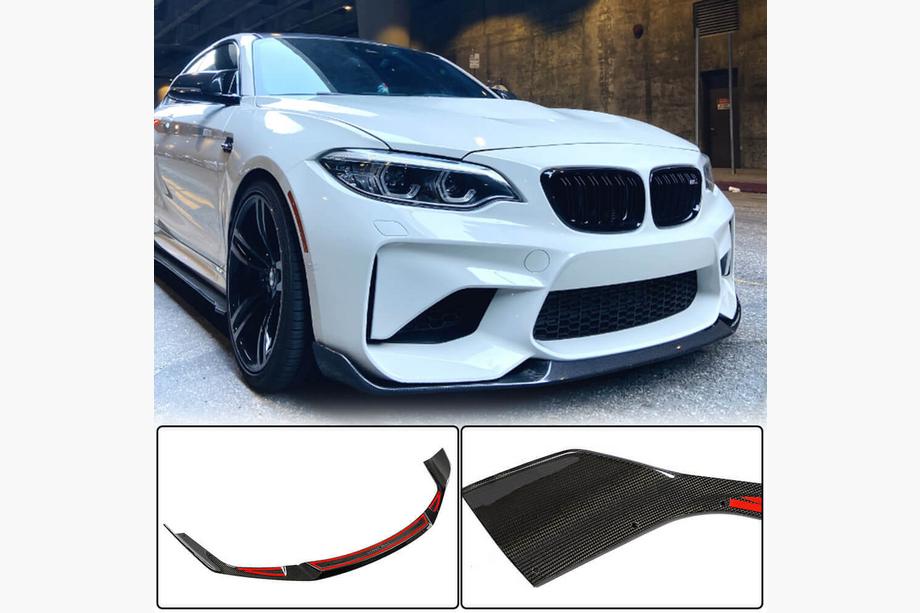 BMW 2 Series F22/F23 2014-2021 Frontspoiler Lippe V4 für F87 M2 Competition, Carbon Image
