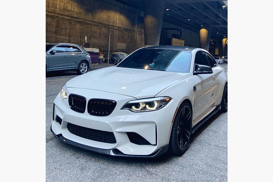 BMW 2 Series F22/F23 2014-2021 Frontlippe Lip V9 für F87, Carbon Foto 8