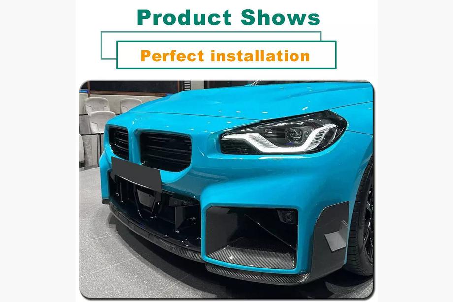 BMW 2 Series G42 2021- Frontstoßstange Lippe V1 Aufsatz (für G87, Carbon) Foto 2