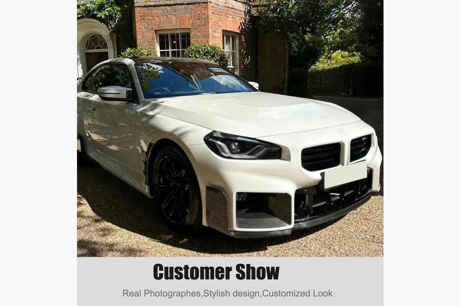 BMW 2 Series G42 2021- Frontstoßstange Lippe V1 Aufsatz (für G87, Carbon) Foto 3