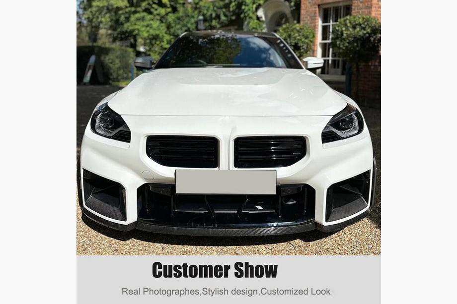 BMW 2 Series G42 2021- Frontstoßstange Lippe V1 Aufsatz (für G87, Carbon) Foto 4