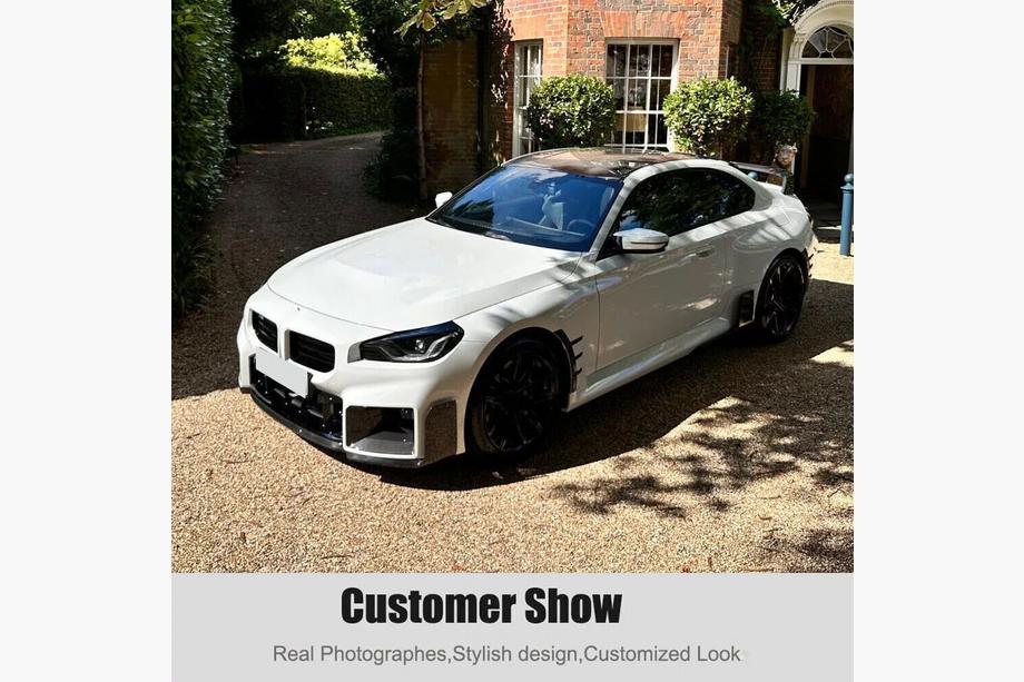 BMW 2 Series G42 2021- Frontstoßstange Lippe V1 Aufsatz (für G87, Carbon) Foto 5
