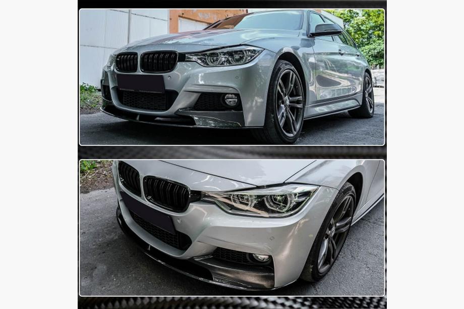 BMW 3 Series F30/F31 2012-2019 Frontlippe MP-Style passend für F30 M-Sport, Carbon Foto 3