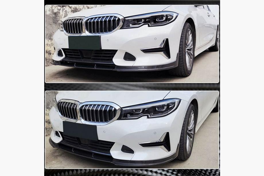 BMW 3 Series G20/G21 2018- Frontstoßstange Lippe V2 Aufsatz (für Base 2018-2022, Carbon) Foto 5