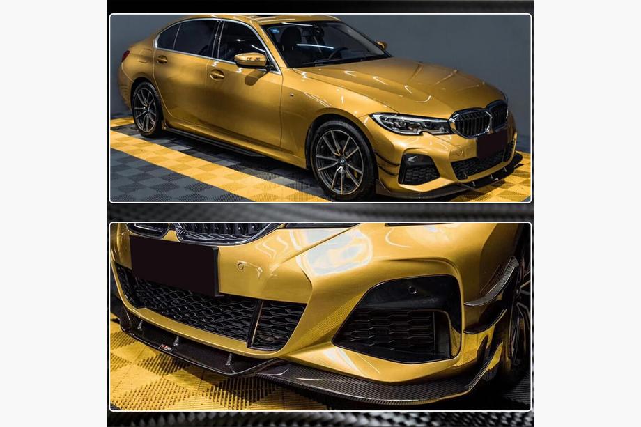 BMW 3 Series G20/G21 2018- Frontstoßstange Lippe PD-Style (für M-Sport 2018-2022, Carbon) Foto 4