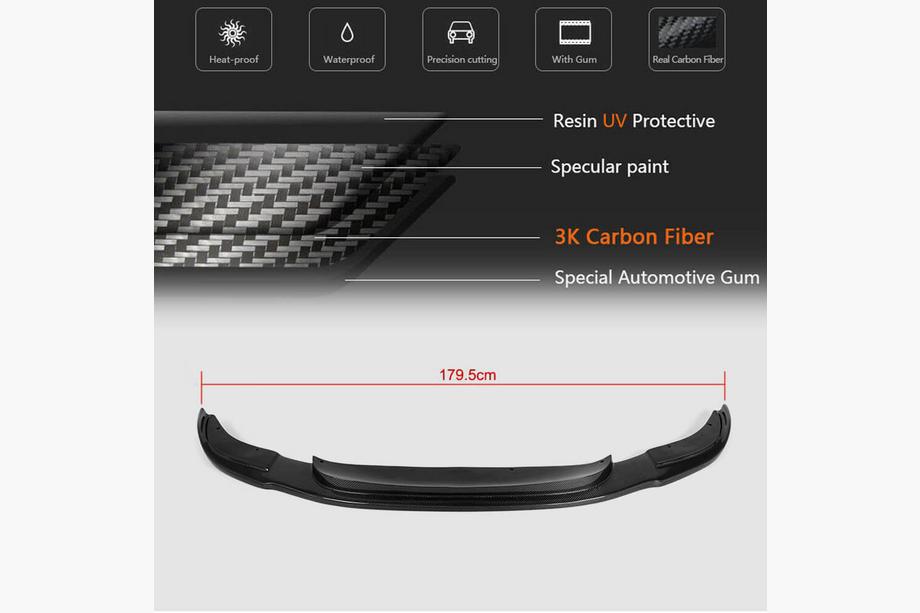 BMW 5 Series F10/F11 2010–2016 Frontlippe V3 für F10 M5, Carbon Foto 5